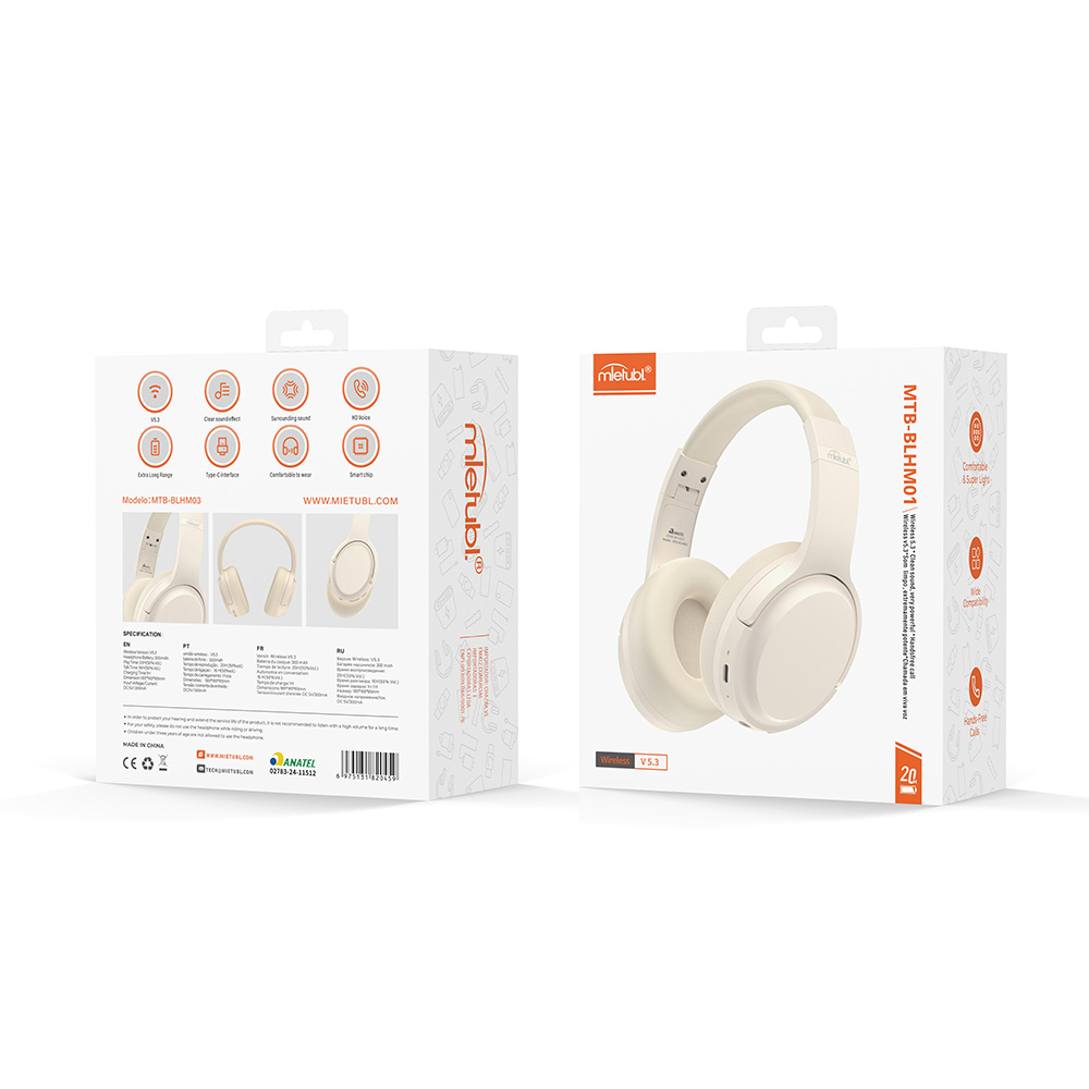 Headphone Bluetooth duração de 20Horas MTB-BLHM01
