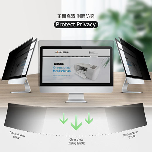 Clip-on monitor privacy filter